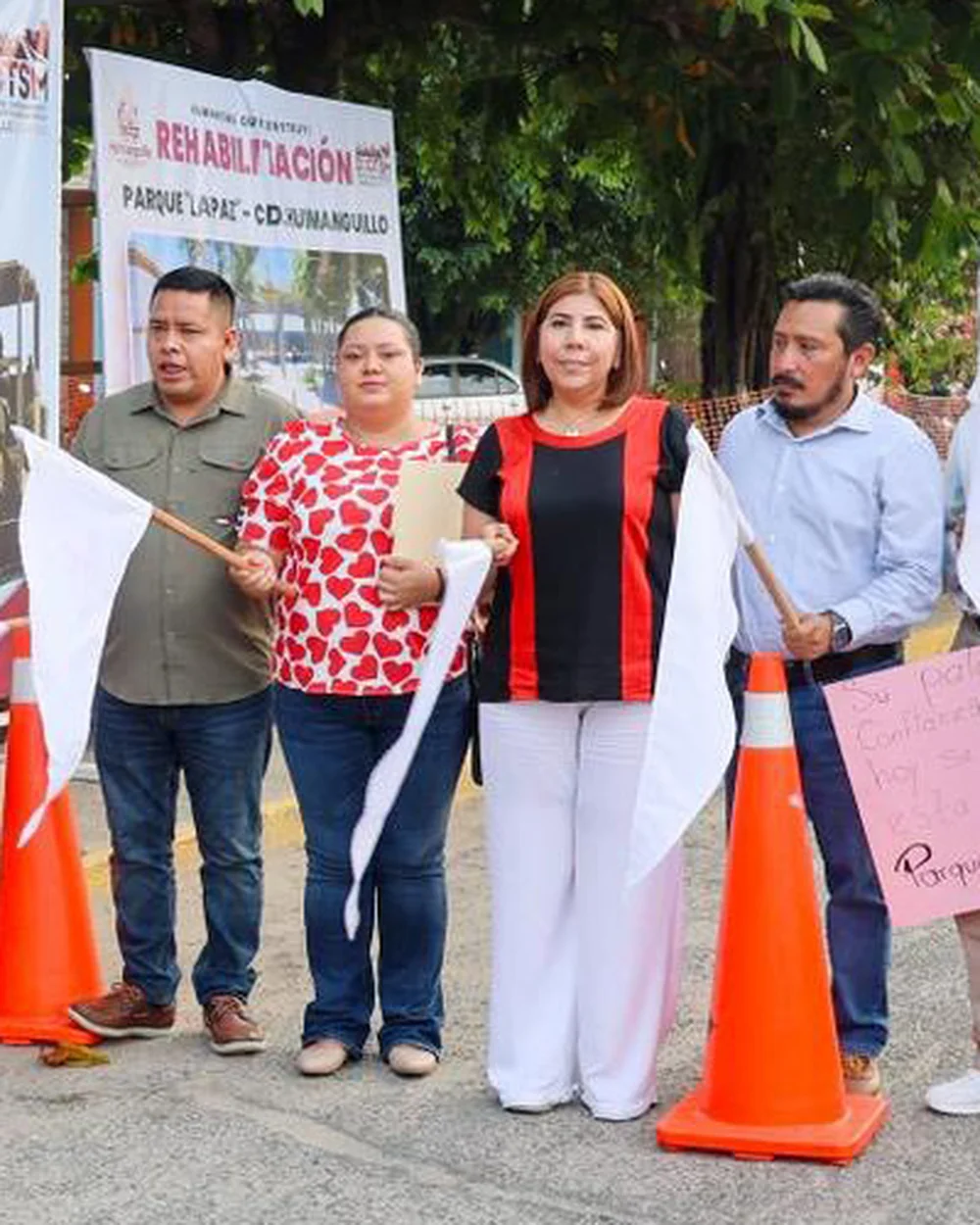 Rehabilitación del parque La Paz en Huimanguillo